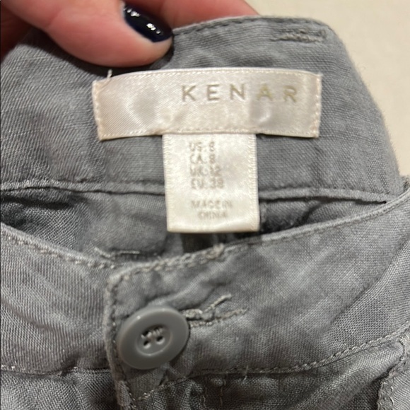 Kenar Women's light gray Cargo Shorts size 8 - Picture 2 of 7